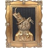 Esvinte Animal Head Vintage Wall Sculpture Antique Wall Decor Hallway Art Statue for Living Room Office Bedroom Gallery,Handmade Gift Aesthetic Design(Noble Cat)