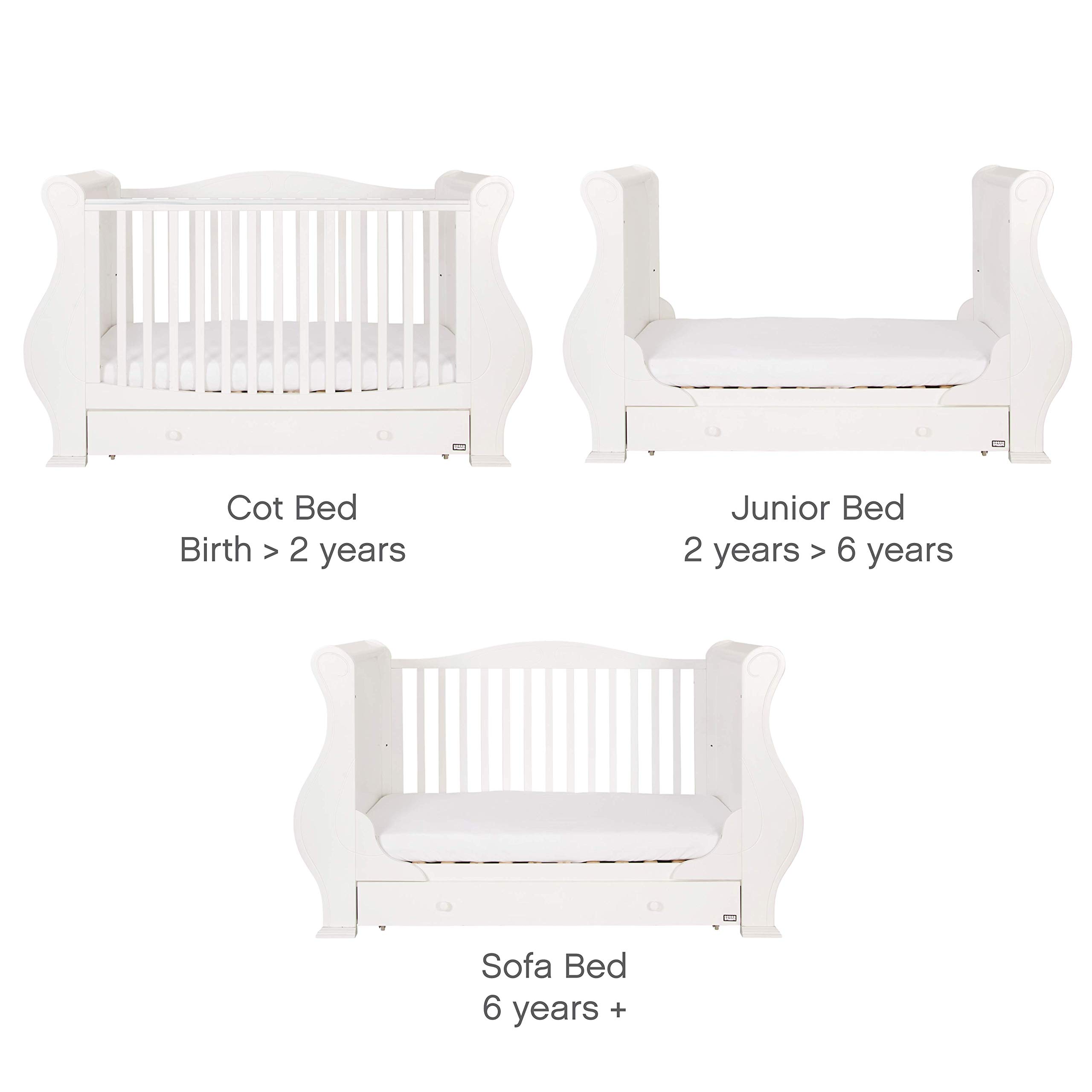 babymore stella sleigh cot bed