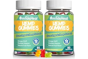 SMILDEHEAL 2 Pack Hemp Gummies, 1,500,000 Extra Strengthen Organic Hemp Gummies, Hemp Supplement Gummy with Hemp Oil Extract, 120 Gummies