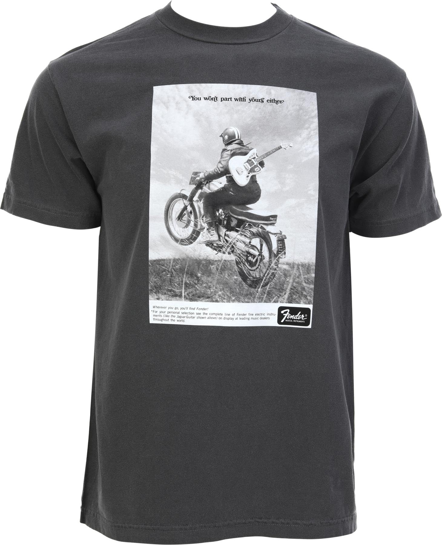 Fender Vintage Ad Biker Tee, Graphite, XL
