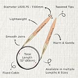 KnitPro Basix Beech Fixed Circular Needles 32" 80cm 7.00mm view 3