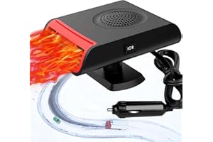 SHOWVIGOR 12V Car Heater, Portable Car Heater and Defroster, 2 in1 Fast Heating and Cooling Heater that Plugs into Cigarette Lighter Defroster Defogger Demister for Winter
