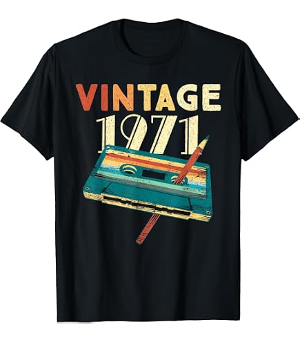 Amazon.com: Vintage 1971 Birthday T-Shirt : Clothing, Shoes & Jewelry
