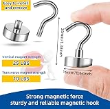 FINDMAG 30 LB Neodymium Magnetic Hooks 28 Pack Cruise Cabin Wall Ceiling Fridge view 2