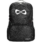 Nfinity Sparkle Backpack for Cheerleaders – Glitter Finish, Lightweight and Durable, with Ample Storage and Adjustable Straps