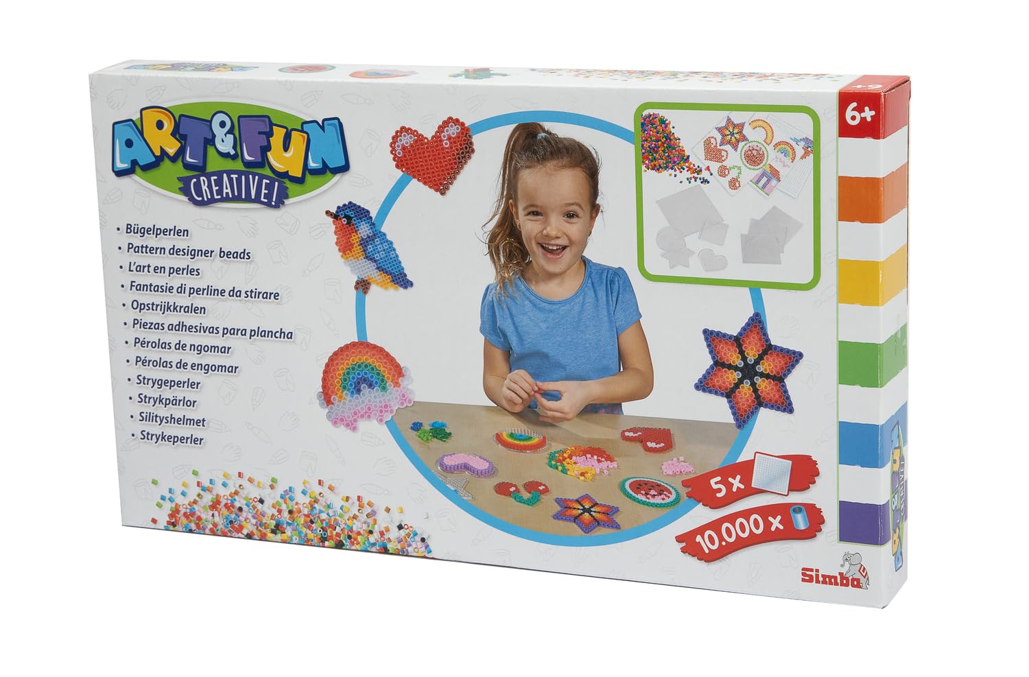 Simba 106374146 "Art & Fun Ironing Beads Set, 10000-Piece