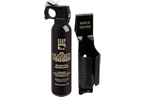The Big Mugger Fogger UDAP Pepper Power with Holster, High Volume Powerful Blast Pattern, 35 Foot ft Fog Barrier, Self Defense for Hiking, Camping Outdoor Protection #BMF, 9.2 oz 260g