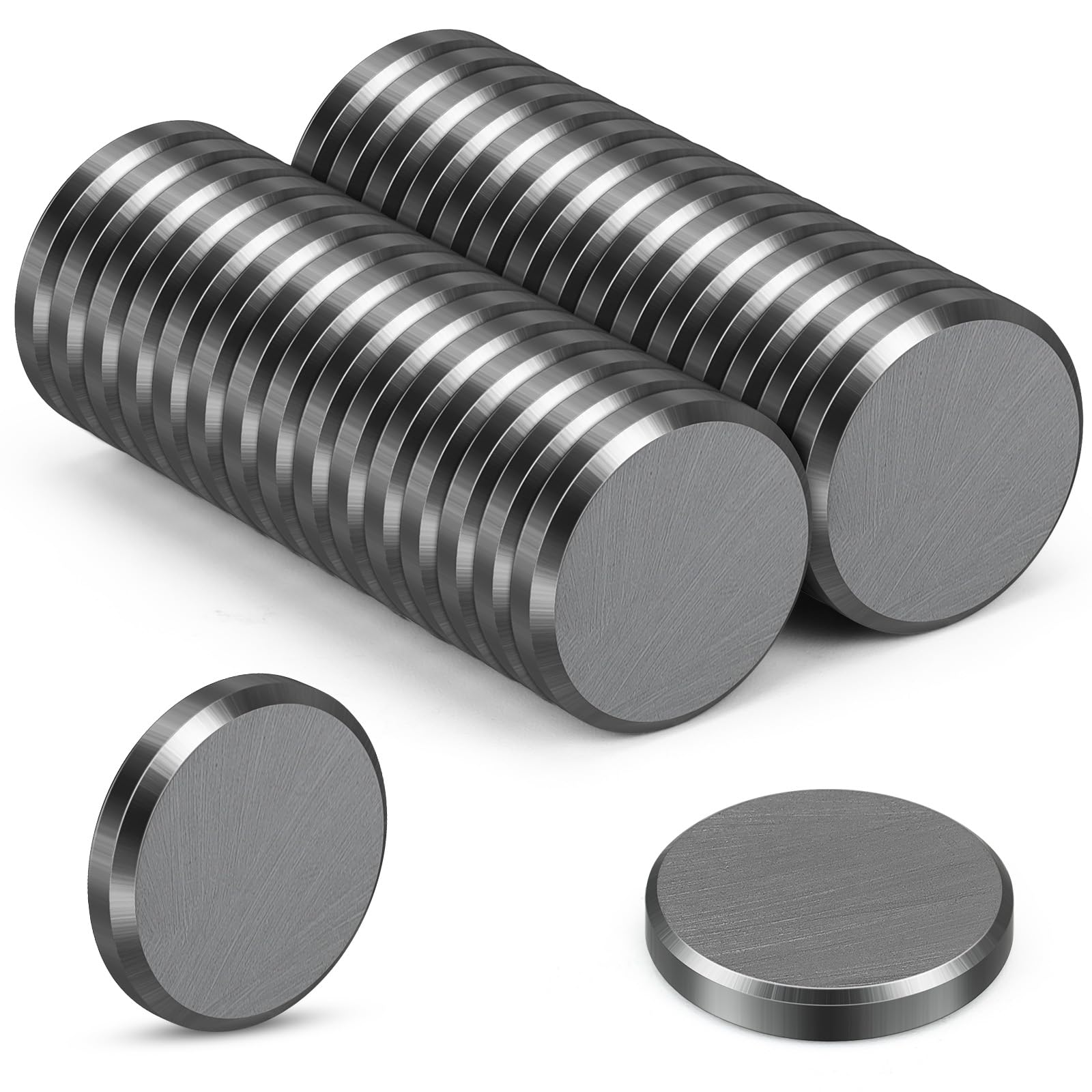 Wukong 30 Pack Ferrit Magnets - Strong, 30×5mm Black & Whiteboard Magnets for Crafts, Notice Board and Office (1.18×0.02in)