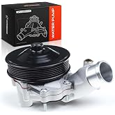A-Premium Engine Water W/Pulley [DOHC, 6,8Cyl 3.0L 5.0L] Compatible with Jaguar F-Type, F-Pace, XF, XFR, XJ, XJR, XKR, XKR-S &amp; Land Rover Discovery, LR4, Range Rover, Range Rover Sport 10-19