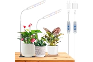 Wolezek Grow Light for Indoor Plants, 52 LEDs Full Spectrum Plant Grow Light with Base, Height Adjustable Grow Lamp with Auto