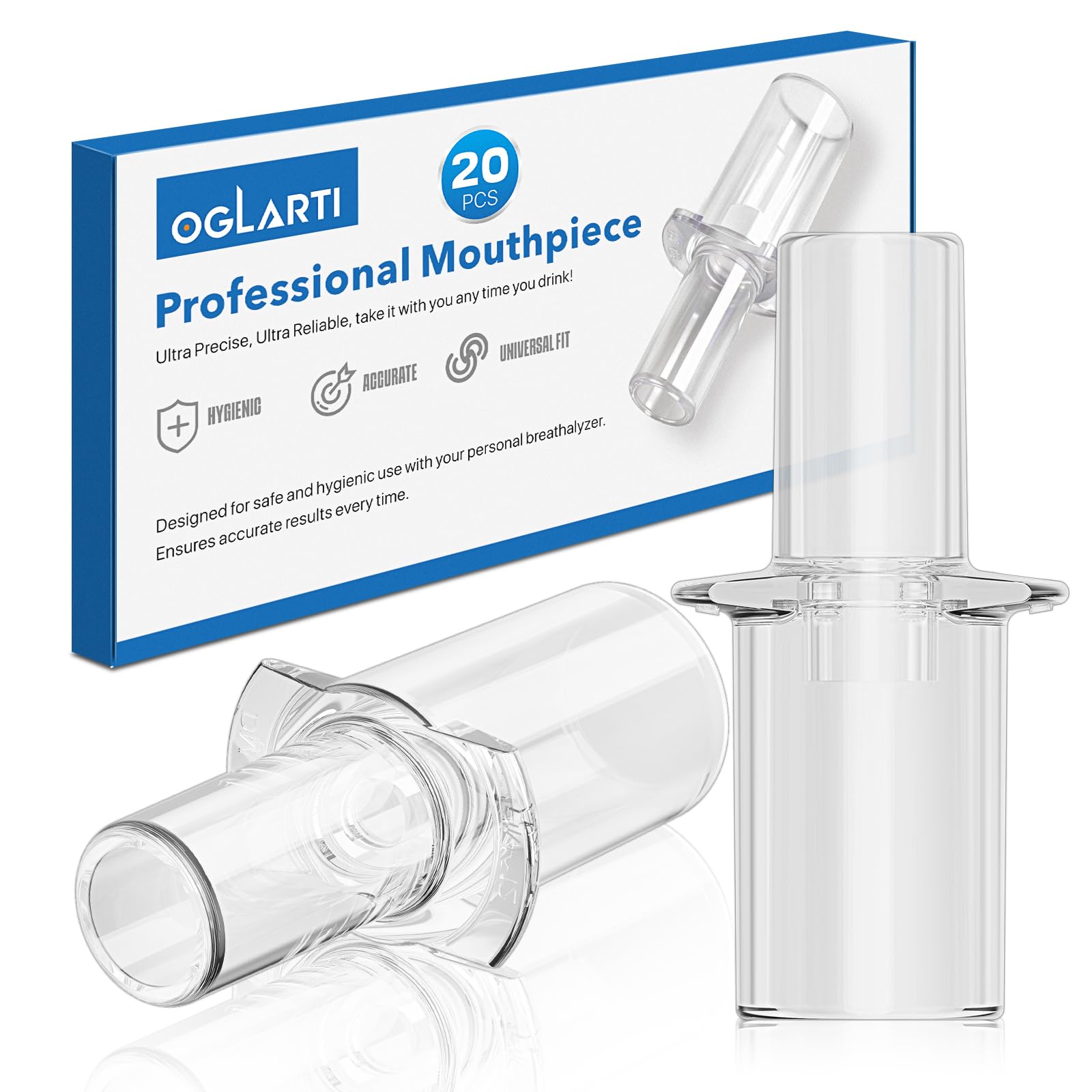 Photo 1 of [20 PCS] Breathalyzer Mouthpieces Disposable Replacement Tips, Individually Wrapped Breathalyzer Mouthpieces Bulk Pack for Alcohol Testers, Compatible with Bactrack S80, Trace, Element, S75