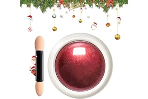 BISHENGYF Red Chrome Nail Powder - Christmas Nail Chrome Powder Holographic Mirror Metalic Effect Chrome Powder for Nails for Christmas DIY Nail Art
