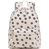 Bluboon Girls Mini Backpack Womens Small Backpack Purse Teens Cute Casual School Bookbag(Beige floral)