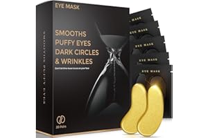 Rokelos (20-Pairs) Under Eye Patches, 24K Gold Eye Mask & Hyaluronic Acid Eye Patches For Puffy Eyes, Dark Circles, Puffiness, Refresh,Revitalizing, Wrinkles (Gold)