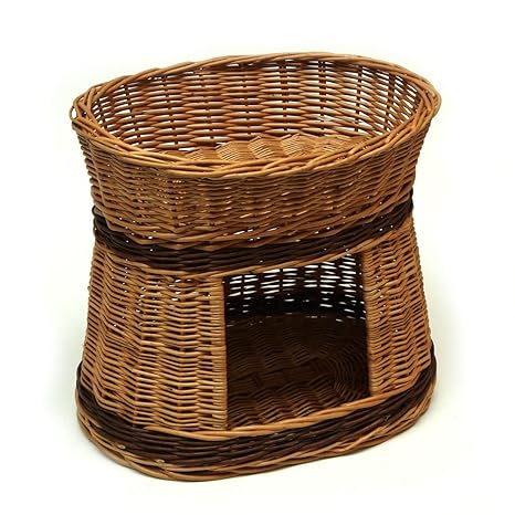 Amazoncom Prestige Wicker Oval Two Tier Pet Bed Basket - 