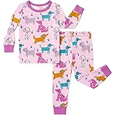 PATPAT Bamboo Viscose Pajama Sets for Toddler Boys & Girls Baby Kids, Ultra-soft Snug fit Pjs Sleepers for Birthday Holiday