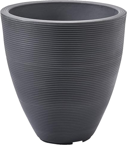 Amazon Com Crescent Garden Delano Tall Planter Modern Indoor Outdoor Plant Pot Slate Garden Outdoor