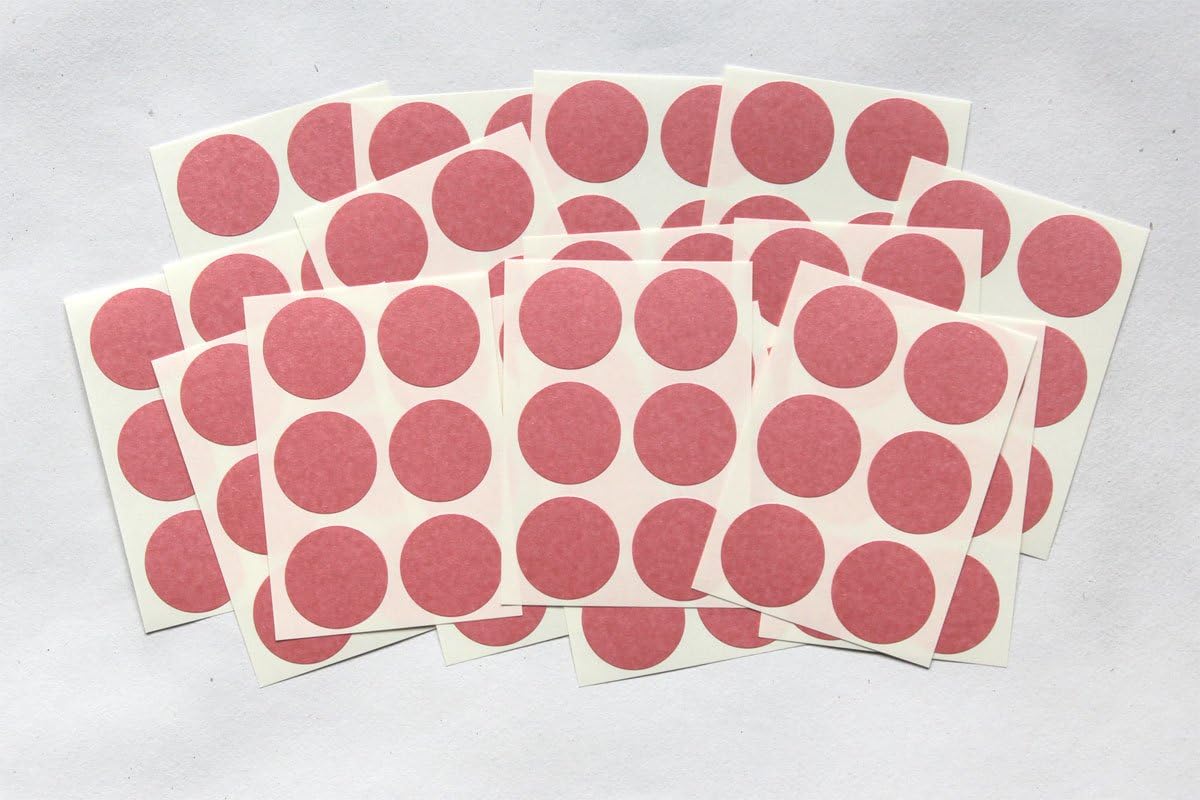 100 Pink Round Stickers - Sticky Coloured Self Adhesive Labels for Colour Coding