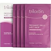 TriLASTIN Belly Masks - Belly Masks for Pregnant Women - Hydrating & Soothing for Itchy Skin - Reduces Stretch Marks - Safe for Sensitive Skin - Paraben & Phthalate-Free - Made in USA - 4 Pack