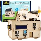 KEYESTUDIO Microbit Smart Home Starter Kit, STEM Coding Project Kit 15+ | Basic Electronics Modules &amp; Sensors, DIY Programming Learning Kit, MakeCode &amp; Python Tutorials, Beginners (Without Micro:bit)