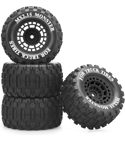 Amazon.com: 12mm Hex RC Car Tires and Wheels, daitoku 1/16 RC