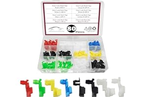 Lyxheth 80PCS Door Lock Rod Car Clips Assortment Kit, Door Install Clips, Tailgate Handle Rod Clip, Car Accessories Left and Right Door Handle Rod End Clip Retainer Compatible with Most Vehicles