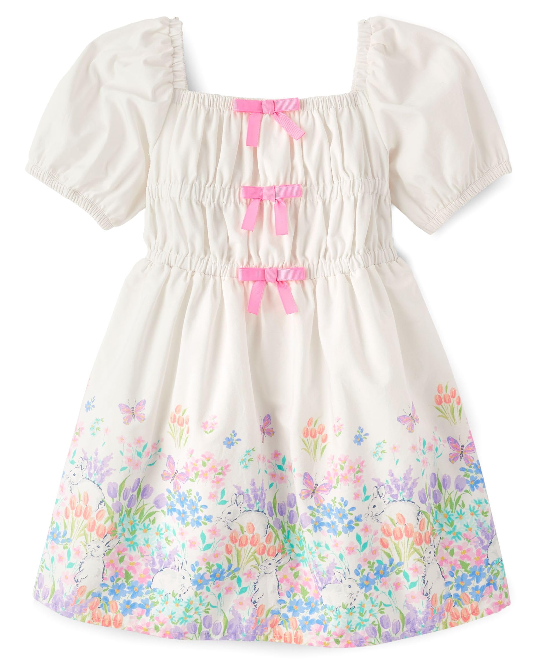 Gymboree,Girls,and Toddler Short Sleeve Casual Spring Dresses,Spring Floral,3T