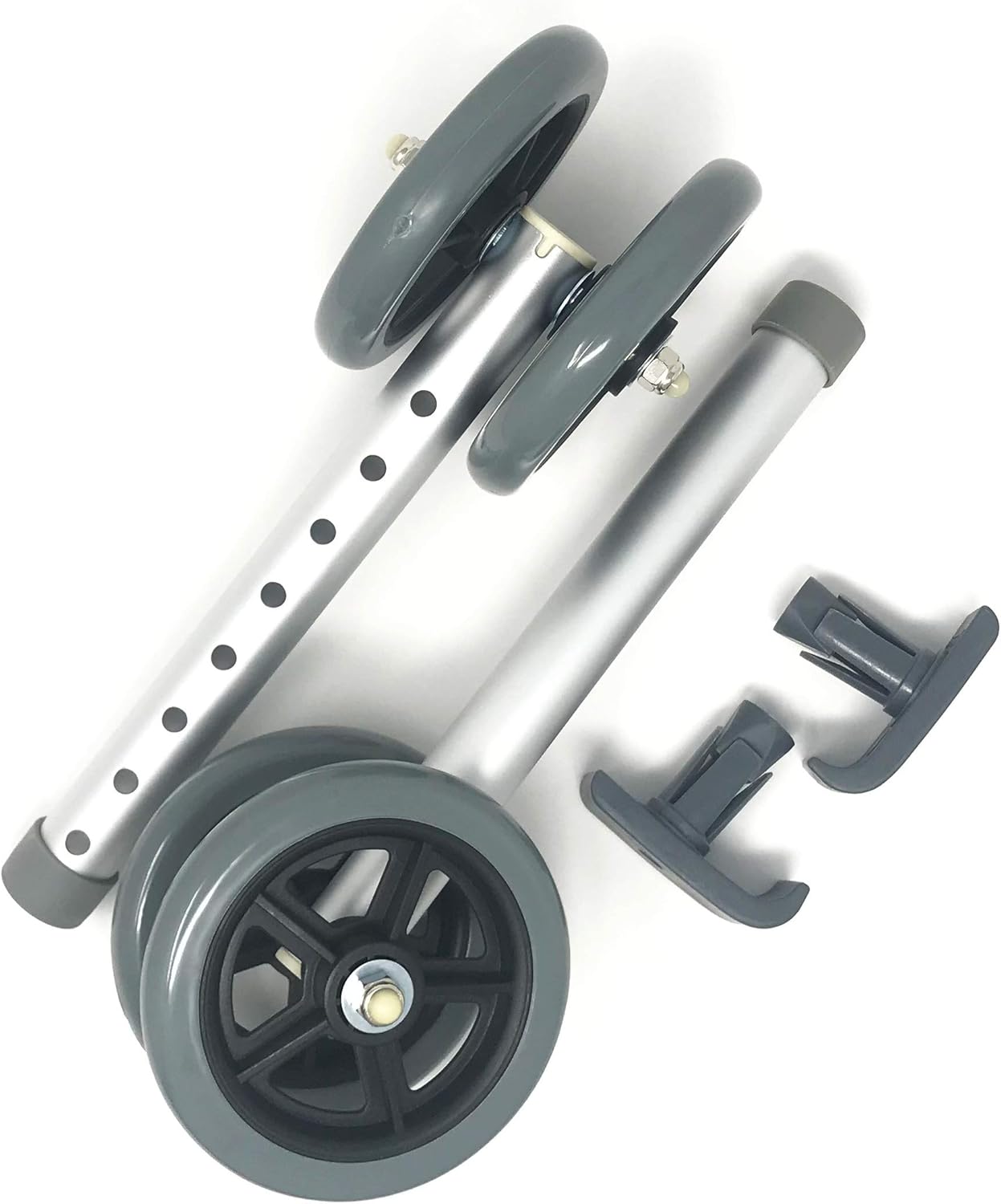 Top Glides Heavy Duty Bariatric 5" Walker Wheel Kit with Free Flexfit Universal Ski Glides: Health & Personal Care