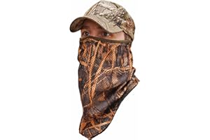 DecoyPro Camo Face Mask – Hunting Mask – Mesh – Duck, Turkey, Bow Hunting – Green, Brown – Drawstring – Unisex – Adult, Youth