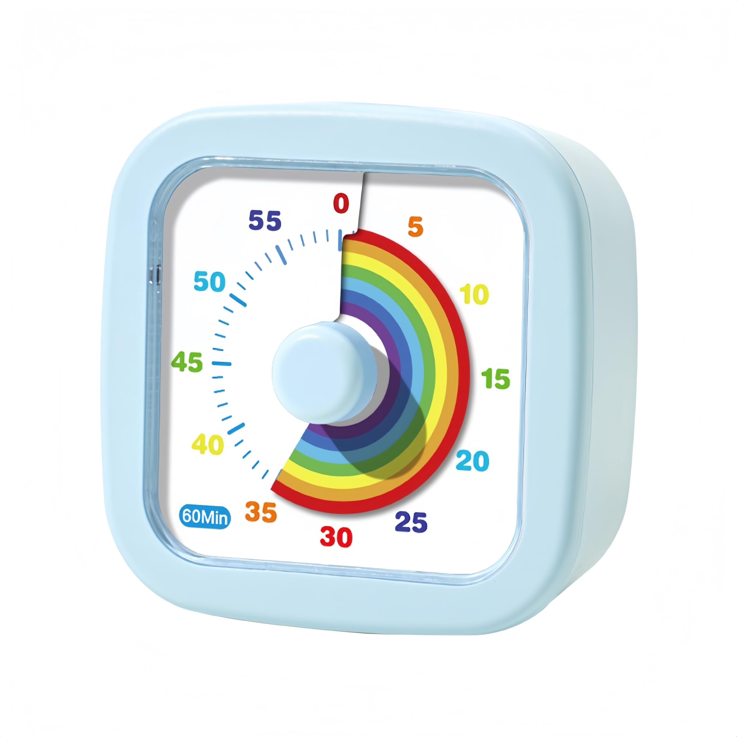 Photo 1 of Kids Visual Timer Cute Rainbow - 60 Minute Countdown Timer Time Management for Kids and Adults, Timer for Cooking Classroom Meeting (Blue)