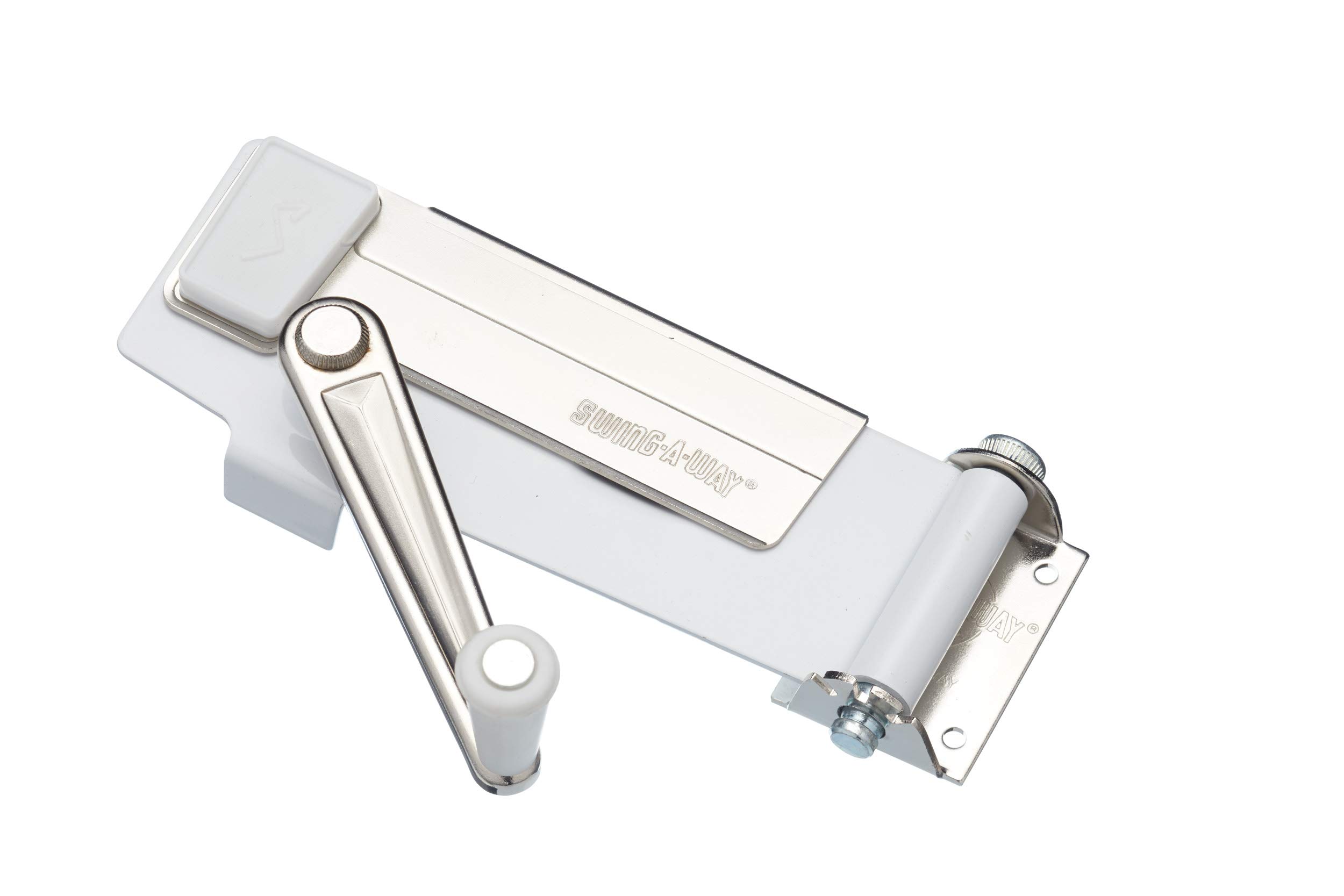 KitchenCraft KC609WH Swing-A-Way Wall Mounted Can Opener - Tin with Magnetic Lid Lifter,Metal,17.5 x 8 x 7 cm,Silver