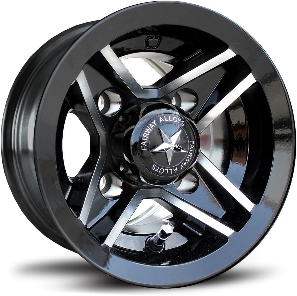 FA127 Divot Gloss Black Machined Wheel (8 x 7. inches /4 x 100 mm, 0 mm Offset)