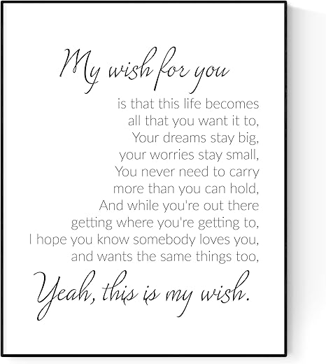 Amazon My Wish For You 歌詞ポスター ラスカル フラットツ 音楽アートプリント 8x10 インテリア オンライン通販