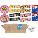 Bubble Gum Snack Peak Variety Gift Box – Hubba Bubba Original and Strawberry Watermelon; Bubblicious Watermelon; Bazooka; Jui