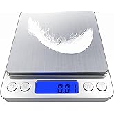 Spritool Digital Scale 500g*0.01g Kitchen Scale High Precision Food Scale Multifunctional Stainless Steel Pocket Scale with B