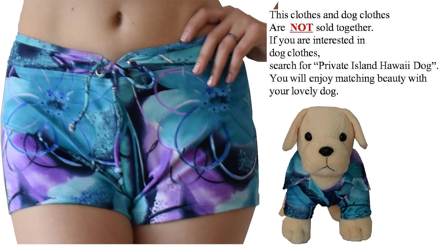 Private Island Women Hot Pants UPF 50+ Yoga Workout Swim Board Shorts Rash Gaurd: Clothing
