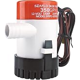 SEAFLO 01 Series 350 GPH Bilge Pump &ndash; 12V, 3/4" Outlet, Marine Submersible Pump with Anti-Airlock Protection, CE &amp; Rohs Certified, 4-Year Warranty | Reliable for Boats and Marine Applications