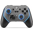 BINBOKPLAY Switch Pro Controller, Game Controller for PC/Switch/SD.7 Color LED Hall Effect Controller with Microswitch Buttons, PC Controller Wireless Changeable Digital & Analog Trigger