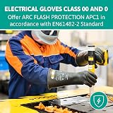 Ansell ActivArmr Electrician Work Gloves Class 00 500V Size M 11in Black view 6