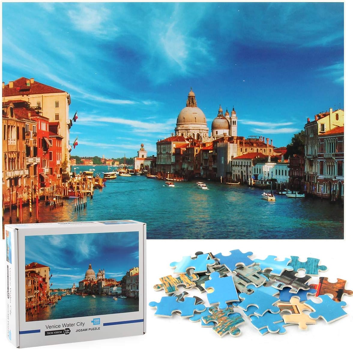 Puzzles for Adults 1000 Piece, Venice Water City Jigsaw Puzzles 1000 Piece Puzzles for Adults, 1000 Piece Puzzles Adult Puzzles Kids Puzzles: Toys & Games