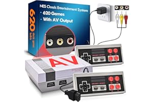 ZEULKEX Retro Game Console for NES, Retro Gaming Console with 620 Built-in Games, AV Output Classic Mini Entertainment System for Nintendo, Plug and Play with Dual Controllers