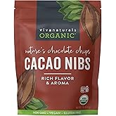 Viva Naturals Organic Cacao Nibs, 1 Lb - Certified Keto and Vegan Superfood, Perfect for Gluten Free Baking, Cacao Nib Smooth