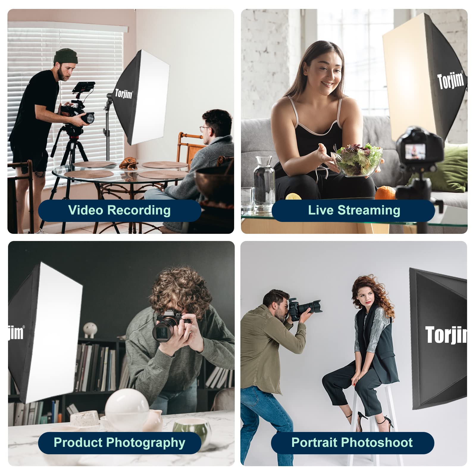 Torjim Softbox Photography Lighting Kit, 2Pcs 27