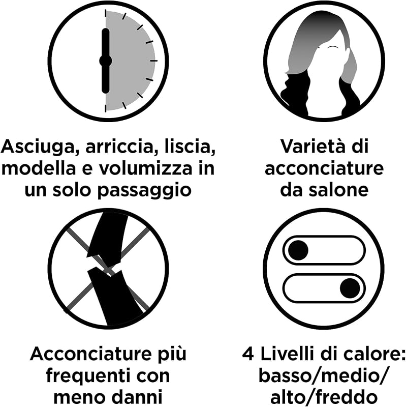 One-Step Blow-Dry Multi Styler 3-in-1(Accessori staccabili, arricciacapelli, concentratore, styler) RVDR5333