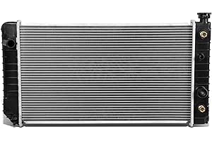 DNA Motoring OEM-RA-681 Factory Style Aluminum Cooling Radiator Compatible with 88-94 Chevy S10 Blazer / 88-93 S10 Pickup / 92-94 Jimmy, 26-1/4‘’ X 16-1/4‘’ X 1-1/4‘’