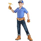 Disney Wreck It Ralph Fix It Felix Boy's Costume - Shirt, Belt, Hat, Gloves - Kid's Movie Character Outfit