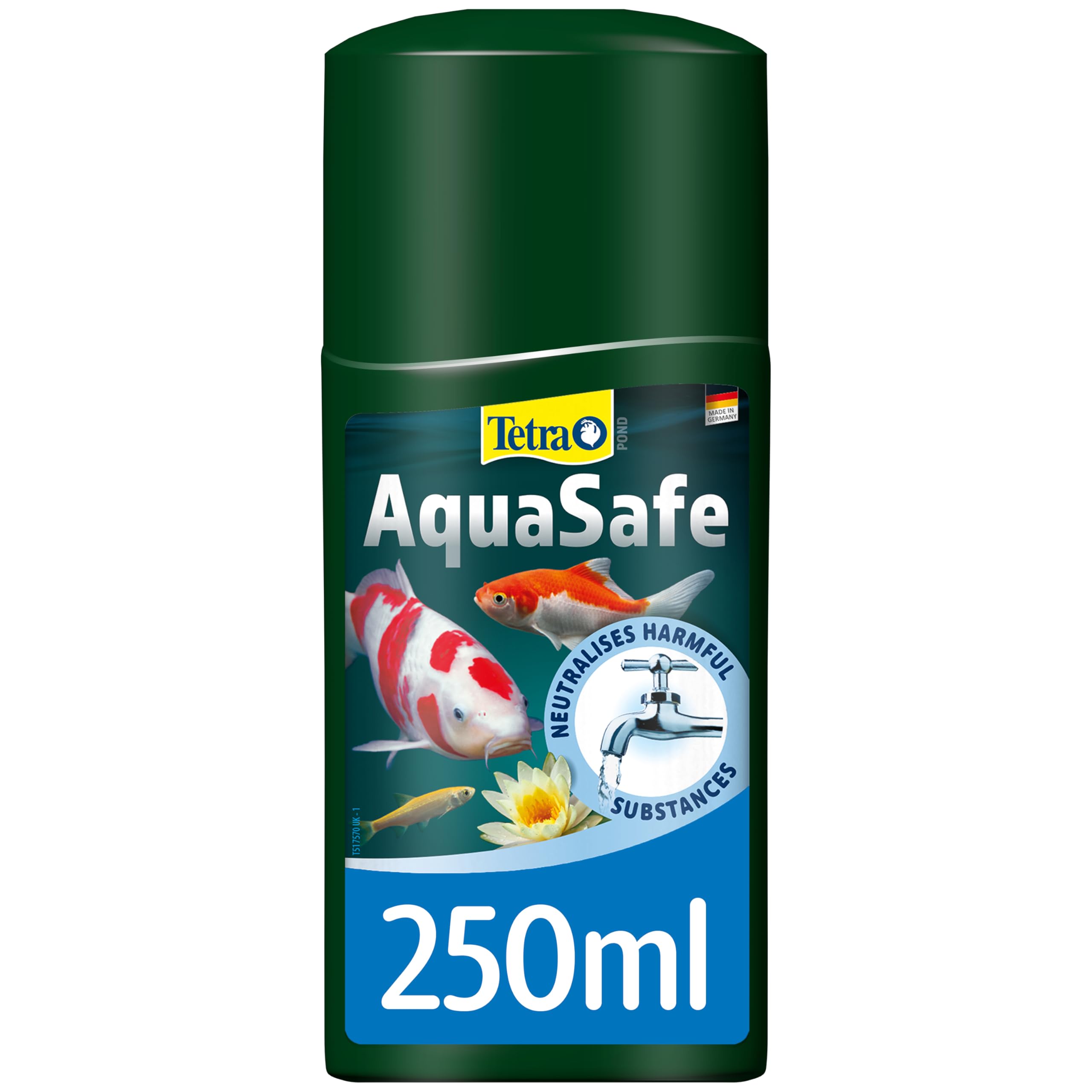 Tetra Pond AquaSafe, Makes Tap Water Safe for Pond Fish, 250 ml