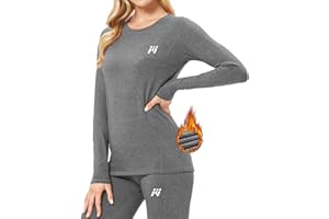MEETWEE Thermal Underwear for Women, Long Johns Ski Cold Weather Gear Set Base Layer Warm Winter Top and Bottom Running