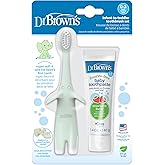 Dr. Brown's Infant-to-Toddler Toothbrush and Toothpaste Set, Mint Elephant