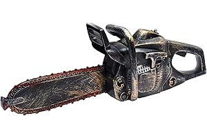 LIBERTY IMPORTS 16" Bloody Rusty Electric Chainsaw - Battery Operated Chainsaw Massacre Role Play Accessory with Motion & Sound Effects for Halloween Cosplay Prop, Decorations